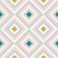 Abstract geometry in retro colors, diamond shapes geo pattern Royalty Free Stock Photo