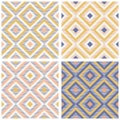 Abstract geometry in retro colors, diamond shapes geo pattern Royalty Free Stock Photo