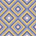 Abstract geometry in retro colors, diamond shapes geo pattern Royalty Free Stock Photo