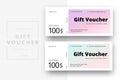 Abstract gift voucher card template. Modern discount coupon or c