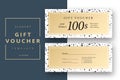 Abstract gift voucher card template. Modern discount coupon or c Royalty Free Stock Photo