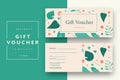 Abstract gift voucher card template. Modern discount coupon or c