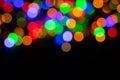 Abstract glare circular bokeh background of Christmas light Royalty Free Stock Photo