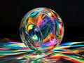Abstract Glass Ball with Colored Material Royalty Free Stock Photo