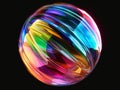 Abstract Glass Ball with Colored Material Royalty Free Stock Photo