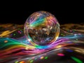 Abstract Glass Ball with Colored Material Royalty Free Stock Photo