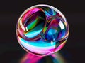 Abstract Glass Ball with Colored Material Royalty Free Stock Photo