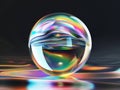 Abstract Glass Ball with Colored Material Royalty Free Stock Photo