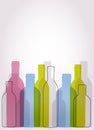 Abstract glass bottles