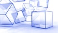 Abstract glass cubes Royalty Free Stock Photo