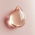 Abstract glass drop on soft pastel background for creative design