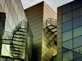 abstract glass office tower detail in bronze and gold Royalty Free Stock Photo