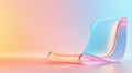 Abstract glass shape showing fluid colors a soft gradient background, creating a modern, and design elegant clean, Royalty Free Stock Photo