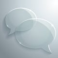 Abstract Glass Speech Bubbles Royalty Free Stock Photo