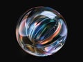 Abstract Glass Sphere with Swirling Colors Royalty Free Stock Photo