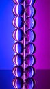 Abstract Glass Spheres in Vibrant Purple and Blue Royalty Free Stock Photo