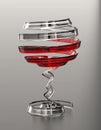 Abstract glass of wine