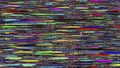 Abstract Glitch Art Digital Noise Background with Colorful Horizontal Lines Royalty Free Stock Photo