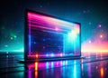 Abstract Glitch Loading Screen A Stunning Visual Representation of Data Processing in Low Light Royalty Free Stock Photo
