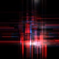 Abstract glitch style red luminous background