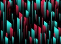 Abstract glitch TikTok background. Vector illustration. Abstract background. Light. Futuristic blue red gradient vector black