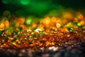 Abstract Glitter Background: Chartreuse & Orange