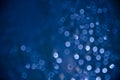 Abstract glitter of lights dark blue bokeh background Royalty Free Stock Photo