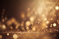 Abstract Glitter: Tan Brown & Champagne Gold Defocused Background