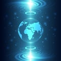 Abstract global future technology background, vector illustration Royalty Free Stock Photo