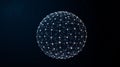 Abstract global network sphere Royalty Free Stock Photo