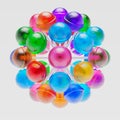 Abstract Globe of 3D Rendered Multi Colored Lollipops