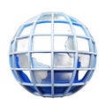 Abstract Globe with Grid Pattern Royalty Free Stock Photo