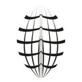 Abstract globe grid. Wireframe sphere element. Geometric net structure. Vector technology concept. Royalty Free Stock Photo