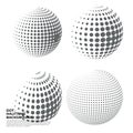 Abstract globe grunge halftone vector banner design background Royalty Free Stock Photo