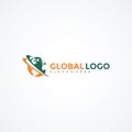 Abstract Globe Logo Template. Vector Illustrator Eps.10 Royalty Free Stock Photo