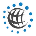 abstract globe universal logo icon template 1 Royalty Free Stock Photo