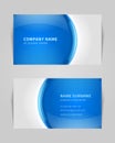 Abstract glossy blue sphere shape business card template vector background place for text Royalty Free Stock Photo