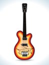 Abstract glossy floral guitar