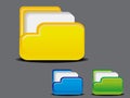 Abstract glossy folder icon Royalty Free Stock Photo