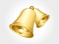 Abstract glossy golden bell Royalty Free Stock Photo