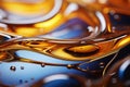 Abstract glossy liquid surface in a captivating close up composition