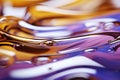Abstract glossy liquid surface in a captivating close up composition