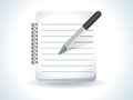 Abstract glossy notepad icon