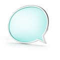 Abstract glossy speech bubble Royalty Free Stock Photo
