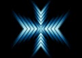 Abstract glow blue arrows design