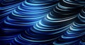 Abstract glow blue metal curves motion graphic background