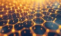 Abstract Glow Hexagonal Network Structure Background Royalty Free Stock Photo