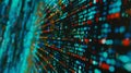 Abstract of Glowing Binary Code.AI generated image Royalty Free Stock Photo