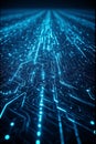 Abstract Glowing Blue Data Stream, Futuristic Network, Digital Flow, Portrait Images Generative AI Royalty Free Stock Photo