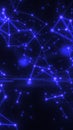 Abstract glowing blue digital network with connected nodes, symbolizing communication, data exchange, and futuristic Royalty Free Stock Photo